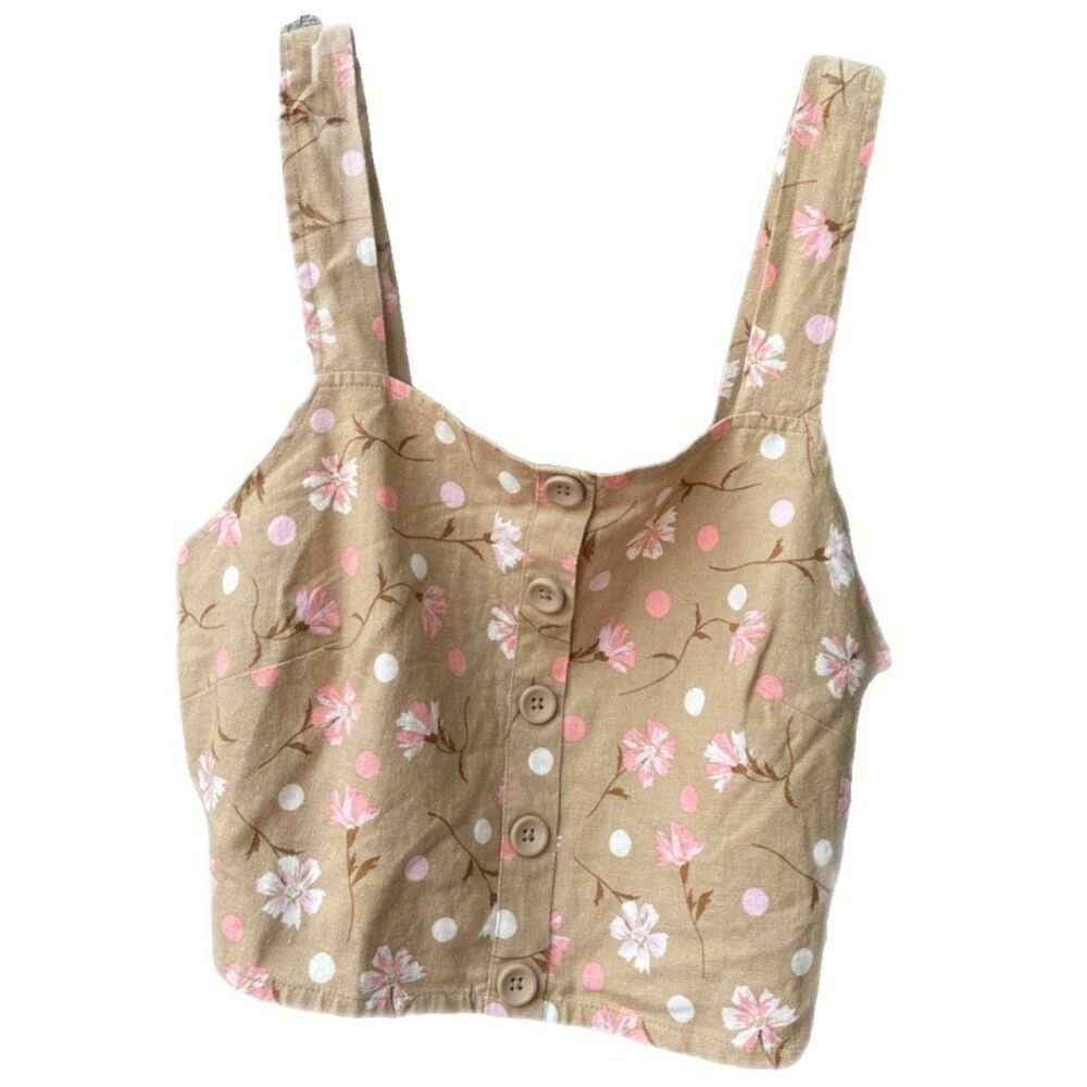 BP cropped lined size M elastic back tank top
